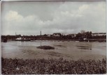 AK Foto Roßlau (Elbe) Ortsansicht mit Elbe Brücke Schiffe 1974