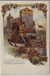 Präge-AK Litho Nürnberg Eppeleins Sprung Burg Wappen 1900