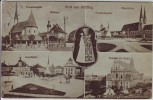 AK Mehrbild Gruß aus Altötting Gnadenkapelle Pfarrkirche Kapellplatz 1929