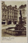 AK Foto Hirschberg im Riesengebirge Jelenia Góra Markt mit Gabeljürgen Schlesien Polen 1938
