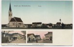 VERKAUFT !!!   AK Gruß aus Hohenlinden b. Ebersberg 3 Bilder Total Gasthaus zu Post Münchener Strasse gold glänzende Fenster Feldpost 1916 Sammlerstück RAR