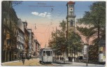 VERKAUFT !!!   AK München Sonnenstraße und Mathias-Kirche mit Straßenbahn 1919