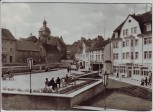 AK Foto Querfurt Am Dreieck mit Sparkasse 1977