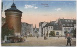 AK Nürnberg Königstor mit Auto und Menschen 1919