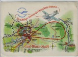 VERKAUFT !!!   Künster-AK Chemnitz Interflug Rundflüge Deutsche Lufthansa A. Hoppe 1958 RAR