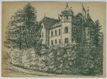 VERKAUFT !!!   Künstler-AK Zeulsdorf bei Gera Bezirksjugendschule der FDJ Thüringen 1950