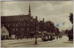 AK Foto Frankfurt (Oder) Platz der Republik mit Straßenbahn 1959