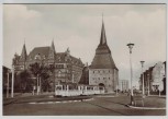 AK Foto Rostock Am Steintor mit Strassenbahn 1964