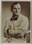 VERKAUFT !!!   AK Foto Autograph Hermann Lang Rennfahrer Mercedes Silberpfeil signiert Autogramm 1935 RAR
