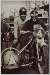 AK Foto Hans Schumann Rennfahrer Motorrad Seitenwagen Auto-Union DKW 1937