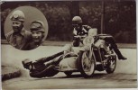 AK Foto Hans Kahrmann Rennfahrer Auto Union DKW Motorrad Seitenwagen 1937 RAR