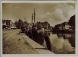 AK Foto Husum Hafen und Schiffbrücke Schiff Argus Stettin 1957