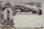AK Gruss vom National-Denkmal Rüdesheim Bingen 1900