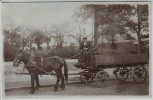 VERKAUFT !!!   AK Foto Freiburg im Breisgau Pferdekarren Kohlenhandlung Specht Wilhelmstraße 15 1920