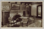 AK Foto Carlsfeld Weitersglashütte Ferienheim Hugo Reichardt Diele mit Kamin bei Eibenstock 1950