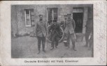 AK Deutsche Eintracht mit franz. Einwohner Feldpost 1915