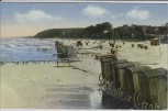 AK Ostseebad Scharbeutz Badestrand Umkleidewagen 1910