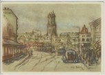 Künstler-AK Wuppertal Barmen Pastell von August Bröcker Alter Markt 1950