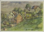 Künstler-AK Wuppertal Cronenberg Aquarell von Walter Wohlfeld Am Kamp 1950