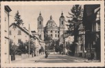 AK Weingarten Mergenthaler Straße und Münster Motorrad 1940