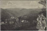 AK Oppenau Ortsansicht Mann und Frau in Tracht 1909