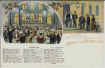 VERKAUFT !!!   AK Litho Gruss aus Borkum Borkum-Lied Antisemitismus 1908