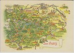 Künstler-AK A. Hoppe Der Harz Halberstadt Quedlinburg Nordhausen 1961