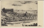 Künstler-AK Radierung Artur Henne Pirna mit Sonnenstein Sächsische Schweiz 1930