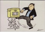Künstler-AK Humor Loriot Bundespost Briefkasten Mann Magna Carta Nr. 047 1970