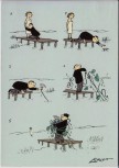 Künstler-AK Humor Loriot Bildserie Mann Frau Seerose Magna Carta Nr. 059 1970