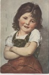 Künstler-AK Kind Arme verschränkt P.Wagner Stillvergnügt Marine Briefstempel Feldpost 1917