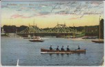 AK Potsdam Glienicker Brücke vom Jungfernsee aus Matrosen Boote Feldpost 1915
