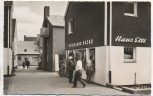 AK Foto Helgoland Bazar Straßenansicht Haus Elli Nordsee 1957