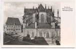 AK Foto Osnabrück Markt mit Rathaus und Marienkirche 1950