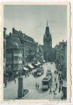 VERKAUFT !!!   AK Freiburg im Breisgau Adolf-Hitler-Strasse Straßenbahn viele Menschen 1935