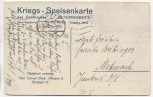 VERKAUFT !!!   AK Kriegs-Speisekarte Bayrische Prügelsuppe ... 1.WK Weltkrieg 1914