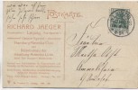 AK Leipzig Blick vom Rathausturm nach Südwest Rückseitig Werbung Richard Jaeger Augustusplatz 2 1907