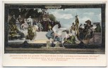 AK Stuttgart Seitenbild des Wandgemäldes im Kgl. Landesgewerbemuseum Württemberg mit der Reichssturmfahne 1900