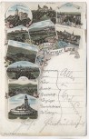 Litho Grüsse aus Thüringer Land Wartburg Coburg Weimar Gotha Gera Erfurt 1900