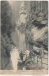 VERKAUFT !!!   AK Edmundsklamm Der breite Stein Böhm. Schweiz Boote mit Menschen b. Herrnskretschen Hřensko Tschechien 1905