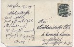 VERKAUFT !!!   Präge-AK Gruss aus der Garnision ! Soldat mit Gewehr Kranz mit Dienstgrad 1908