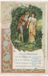 Präge-AK Tief im Böhmerwald Gedicht Liebespaar 1910