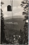 AK Foto Blick vom großen Arber mit Schwebelift zum Zwercheck b. Bayerisch Eisenstein Bodenmais 1960