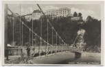 AK Foto Passau Hängebrücke mit Oberhaus 1930
