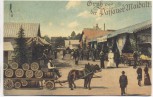 AK Passau Gruß vom Passauer Maidult Offizielle Maidultkarte Pferde Karren Menschen Bierfässer 1910 RAR Sammlerstück