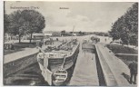 VERKAUFT !!!   AK Sachsenhausen ( Mark ) Schleuse mit Boot und Menschen b. Oranienburg 1910 RAR