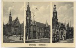 AK Breslau Rathaus 3 Ansichten Ostfront Südfront Westfront Wrocław Schlesien Polen 1937