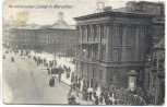 VERKAUFT !!!     AK Warschau Warszawa Am sächsischen Schloss viele Soldaten und Menschen Polen Feldpost 1. Weltkrieg 1918