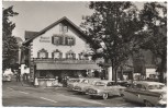 AK Foto Oberammergau Gasthof Turmwirt viele Autos 1961