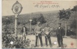 AK A la Frontiere Dragons Hanovriens Soldaten mit Kindern Feldpost 1914